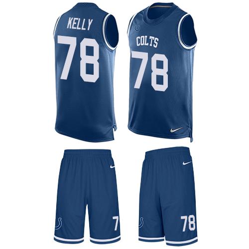 Nike Colts #78 Ryan Kelly Royal Blue Team Color Men's Stitched NFL Limited Tank Top Suit Jersey